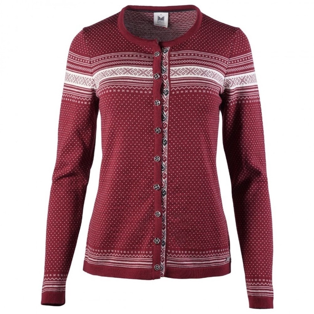 Dale of Norway Hedda Fair Isle Cardigan Sweater Long Sleeve Merino Wool Medium